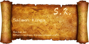 Salmen Kinga névjegykártya